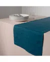 Kaf Home Stonewashed Linen Runner In Blue