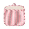 Kaf Home Striped Pot Holder In Red