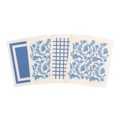 Kaf Home Swedish Dish Cloths Dish Cloth In Blue,white
