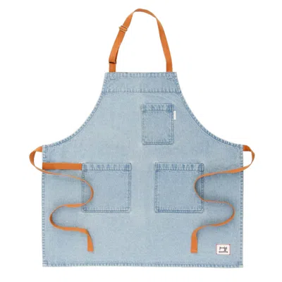 Kaf Home Tailor Denim Chefs Apron In Blue