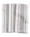 Kaf Home Union Stripe Cotton 3 Piece Kitchen Dish Towel Set, 18" X 28" In Silver