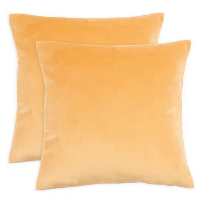 Kaf Home Velvet Pillows Square Pillow Cover In Gold