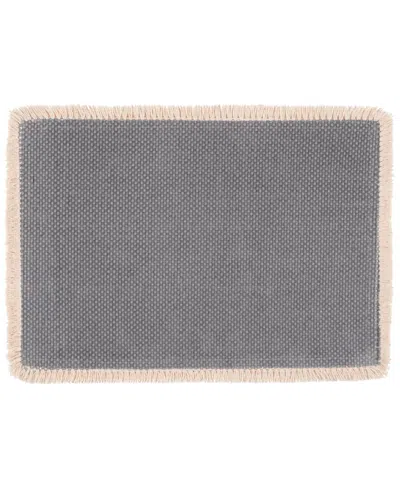 Kaf Home Verona Woven Fridge Placemats, Set Of 4 In Dark Gray