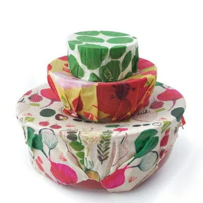 Kaf Home Z Wraps Reusable Food Storage Bags In Green;yellow;pink