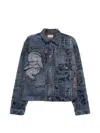 Kafeneo By Tbf Patch-work Jacket In Blue