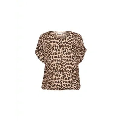 Kaffe Amber Printed Shirt In Classic Leopard From In Animal Print