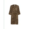 KAFFE HERA AMBER DRESS PRINTED IN CLASSIC LEOPARD FROM