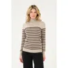 Kaffe Kalizza Roll Neck Slim Fit Pullover In Multi