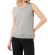 Kaffe Kalizza Round Neck Sleeveless Pullover In Grey Melange In Gray