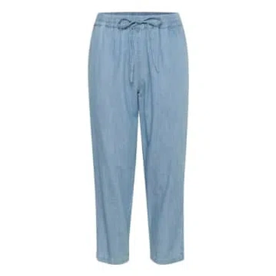 Kaffe Kalouise Cropped Trousers In Blue