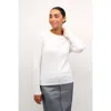 Kaffe Kasilla Cable Knit Regular Fit Pullover In Gray