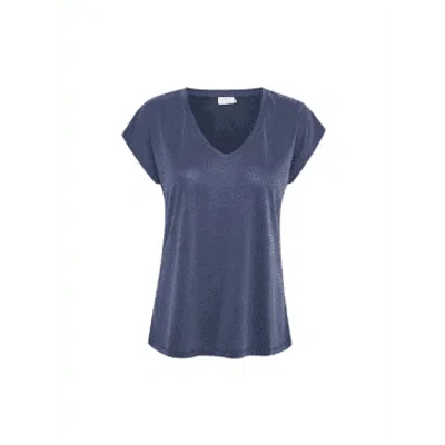 Kaffe Lise T-shirt In Midnight Marine From In Blue