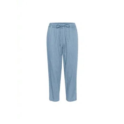 Kaffe Louise Cropped Pants In Medium Blue From