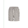 KAFFE SUMMER SHORTS IN FEATHER GRAY STRIPES FROM