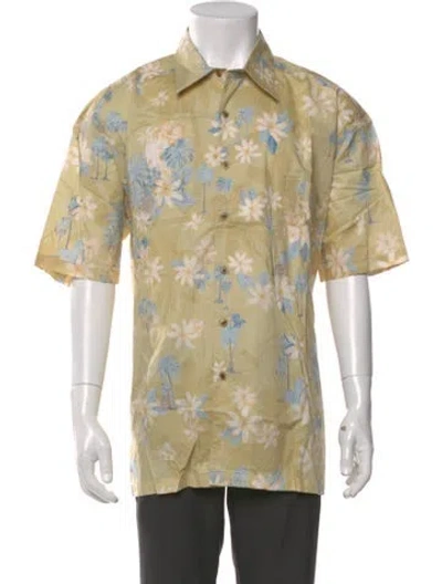 Pre-owned Kahala Floral Print Short Sleeve Shirt W/ Tags In Neutral