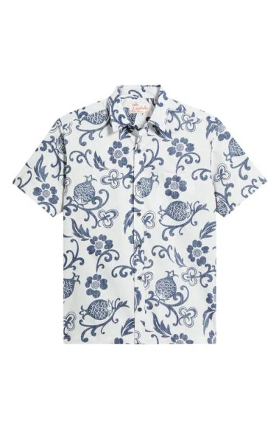 Kahala Ginger Pareau Short Sleeve Cotton Button-down Shirt In White