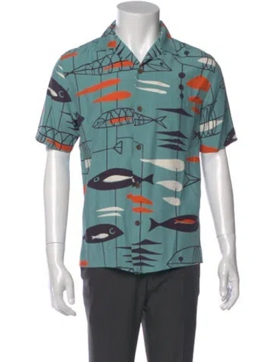 Pre-owned Kahala Graphic Print Short Sleeve Shirt In Green