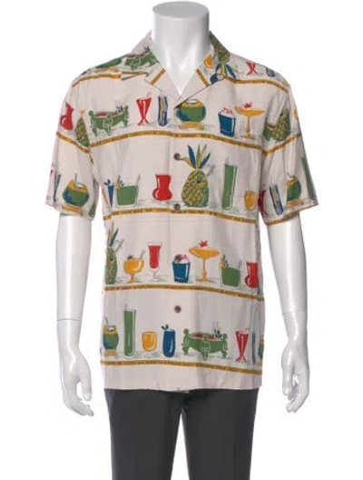 Pre-owned Kahala Graphic Print Short Sleeve Shirt In White