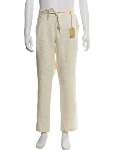 Pre-owned Kahala Linen Pants In Neutral