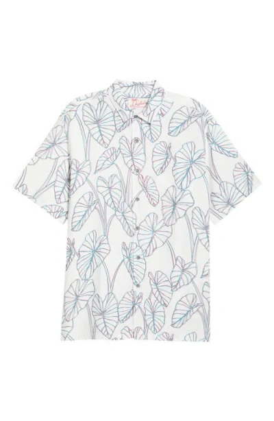 Kahala Lo'i Lines Short Sleeve Shirt In White