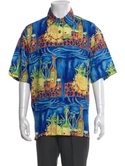 Pre-owned Kahala Printed Short Sleeve Shirt W/ Tags In Blue