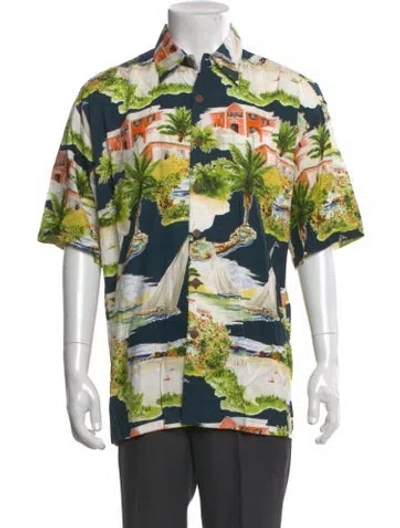 Pre-owned Kahala Printed Short Sleeve Shirt W/ Tags In Green