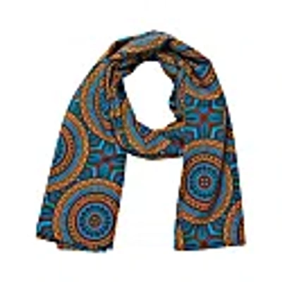 Kahindo Aqua Print Scarf