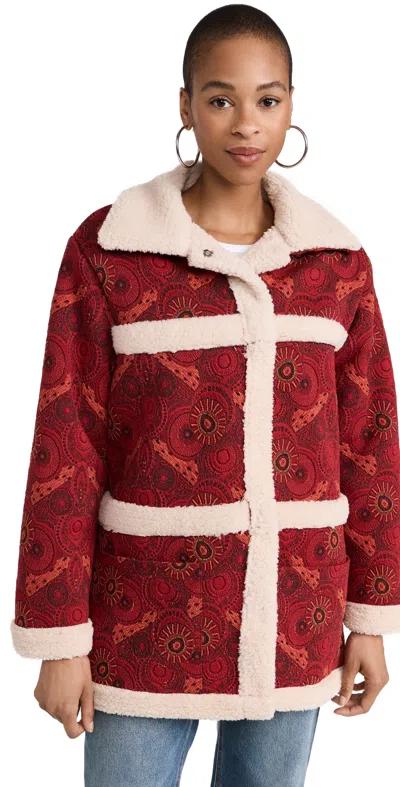 Kahindo Maputo Coat Red & Cream