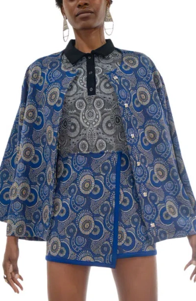 Kahindo Nouakchott Jacquard Jacket In Blue