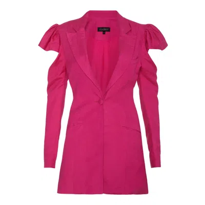 Kahindo Pink / Purple Pink Abbe Tuxedo Jacket In Pink/purple