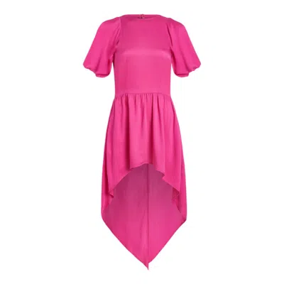 Kahindo Women's Botswana Pink Crinkle Viscose Dress