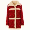 Kahindo Maputo Coat Red & Cream In Red
