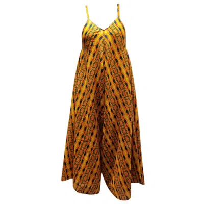 Kahindo Women's Yellow / Orange Kano Jumpsuit In Yellow/orange