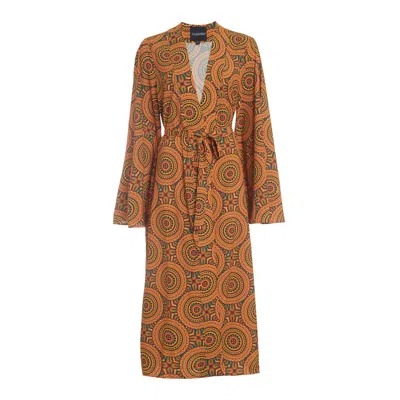 Kahindo Women's Yellow / Orange Oxy Robe In Yellow/orange