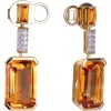 Kahn High Jewelry Citrine Earrings With Diamonds In Citrine Orange