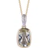 Kahn High Jewelry Green Amethyst Necklace With Diamonds In Green
