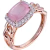 Kahn High Jewelry Rose Quartz Ring With Diamonds In Pink