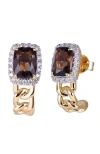 Kahn High Jewelry Smoky Quartz Earrings With Diamonds In Brown