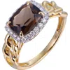 Kahn High Jewelry Smoky Quartz Ring With Diamonds In Brown