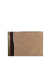 Kai & Vrosi K'ai & Vrosi Leather Canvas Cardholder In Brown