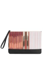 Kai & Vrosi K'ai & Vrosi Puli Calfskin & Handloomed Fabric Clutch In Black