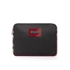 Kai & Vrosi K'ai & Vrosi Zipped, Patterned Canvas Laptop Case For 13" 14" In Black