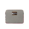 Kai & Vrosi K'ai & Vrosi Zipped, Patterned Canvas Laptop Case For 13" 14" In Gray