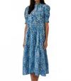 Kai Charleston Midi Dress In Blue In Blue