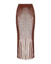 Kai Collective Yumi Faux Suede Laser Cut Skirt