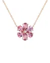 Kai Fine Jewelry 14 Rose Gold 2.82 Ct. Tw. Diamond & Pink Tourmaline Necklace In Brown
