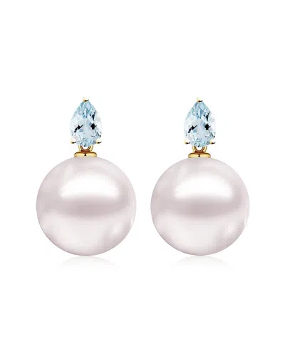KAI FINE JEWELRY 14K 0.80 CT. TW. AQUAMARINE & 12-13 MM PEARL VENUS