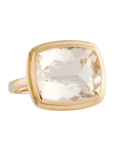 Pre-owned Kai Fine Jewelry 14k 10.20ct Scapolite Cocktail Ring In Multicolor
