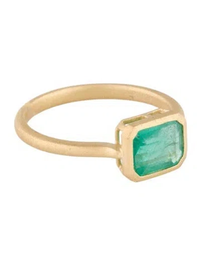 Pre-owned Kai Fine Jewelry 14k 1.02ct Emerald Cocktail Ring In Multi