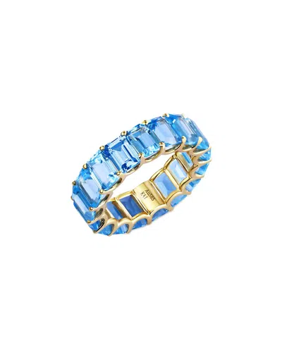 Kai Fine Jewelry 14k 11.00 Ct. Tw. Topaz Eternity Ring In Metallic